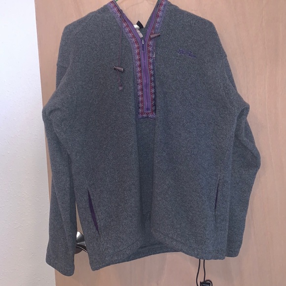 90s-00'S LLBean Half-Snap Fleece Pullover, Men's XXL polyester Khaki type Vintage Second Hand main image 1